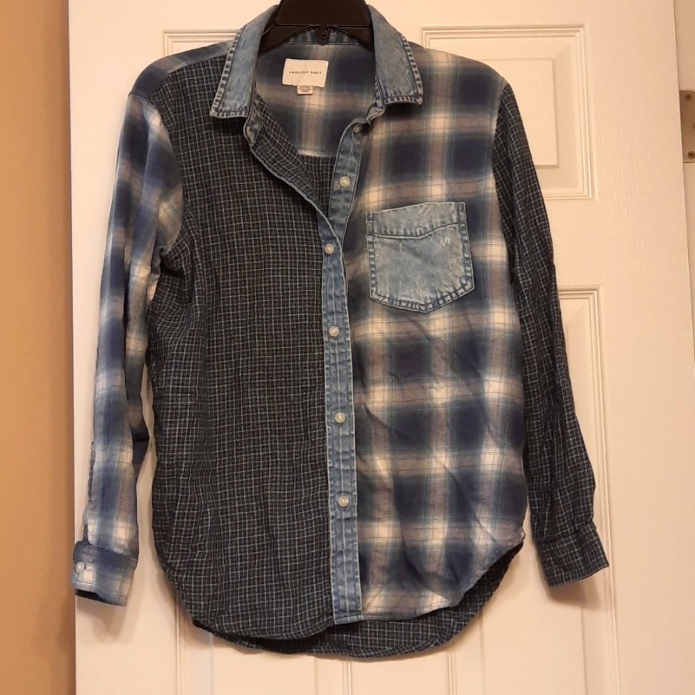 American eagle plaid patchwork flannel